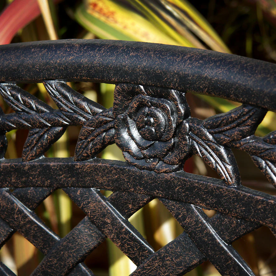 Rose Bench - Antique Bronze - Image 4