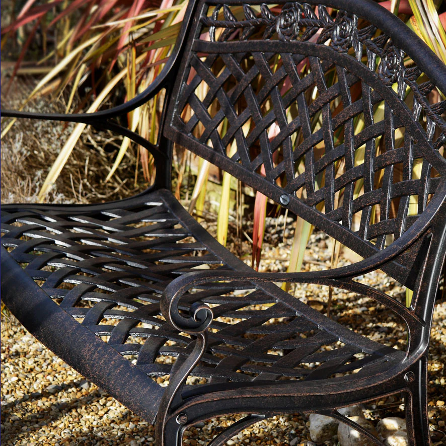 Rose Bench - Antique Bronze - Image 6