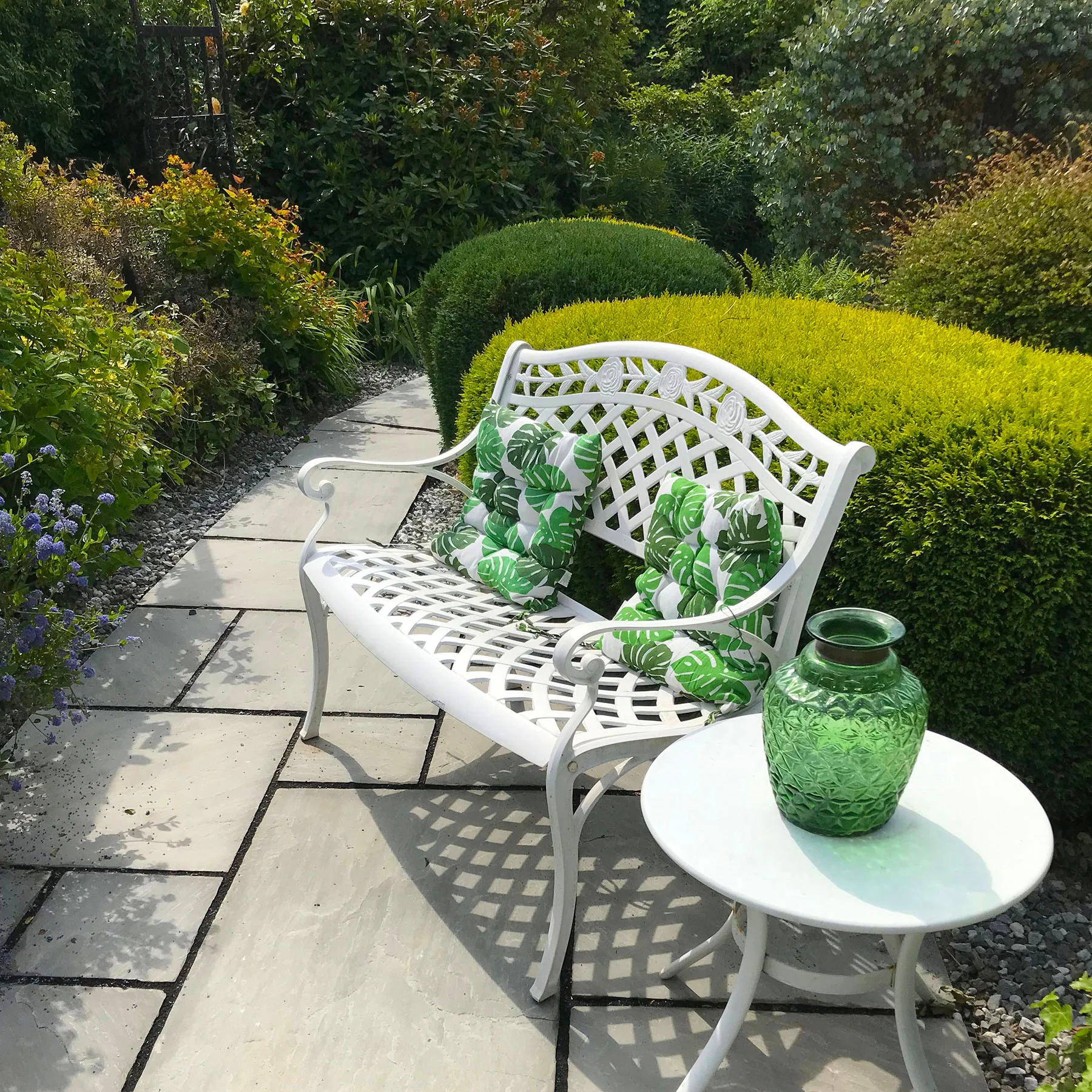 Rose Bench Set - White - Image 3