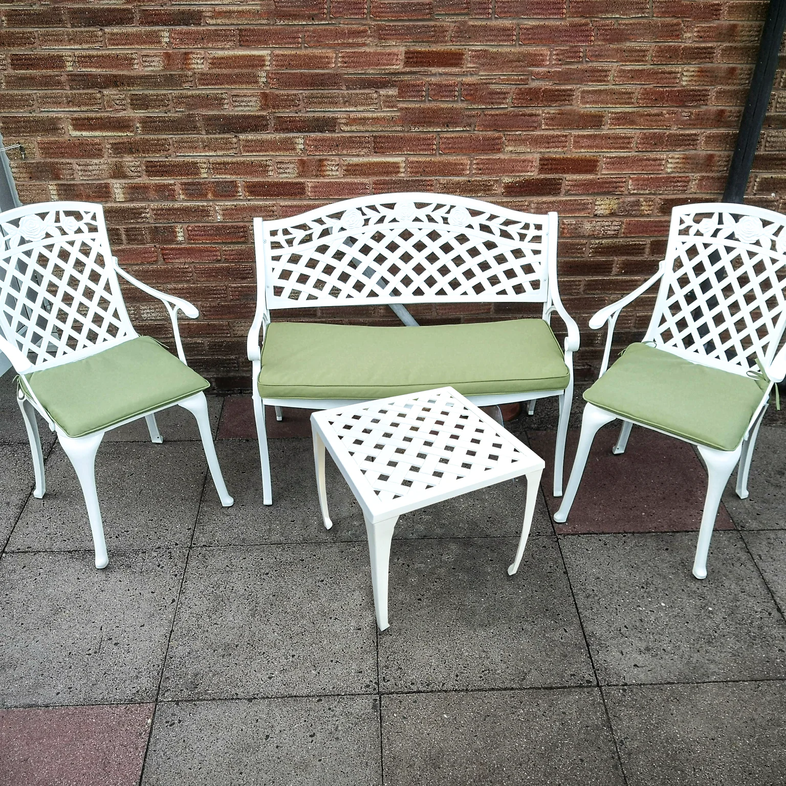 Rose Bench Set - White - Image 5