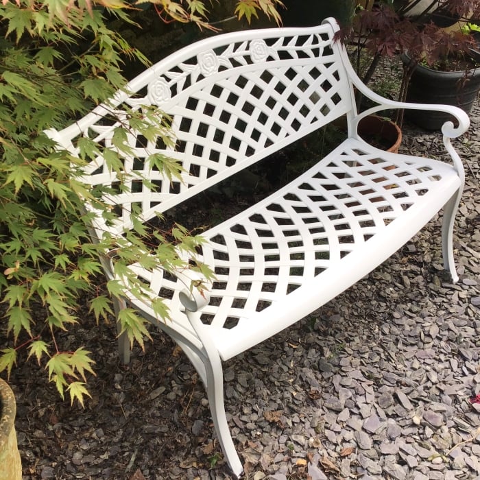 Rose Bench Set - White - Image 7