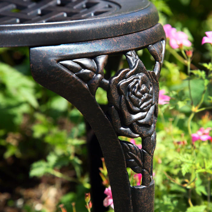 Rose Bistro 2 Seater Set - Antique Bronze - Image 10