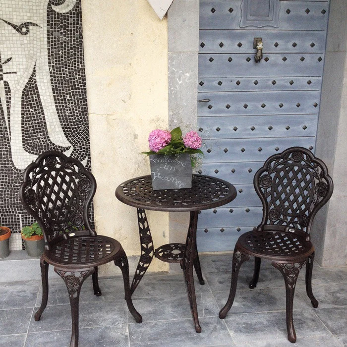 Rose Bistro 2 Seater Set - Antique Bronze - Image 3