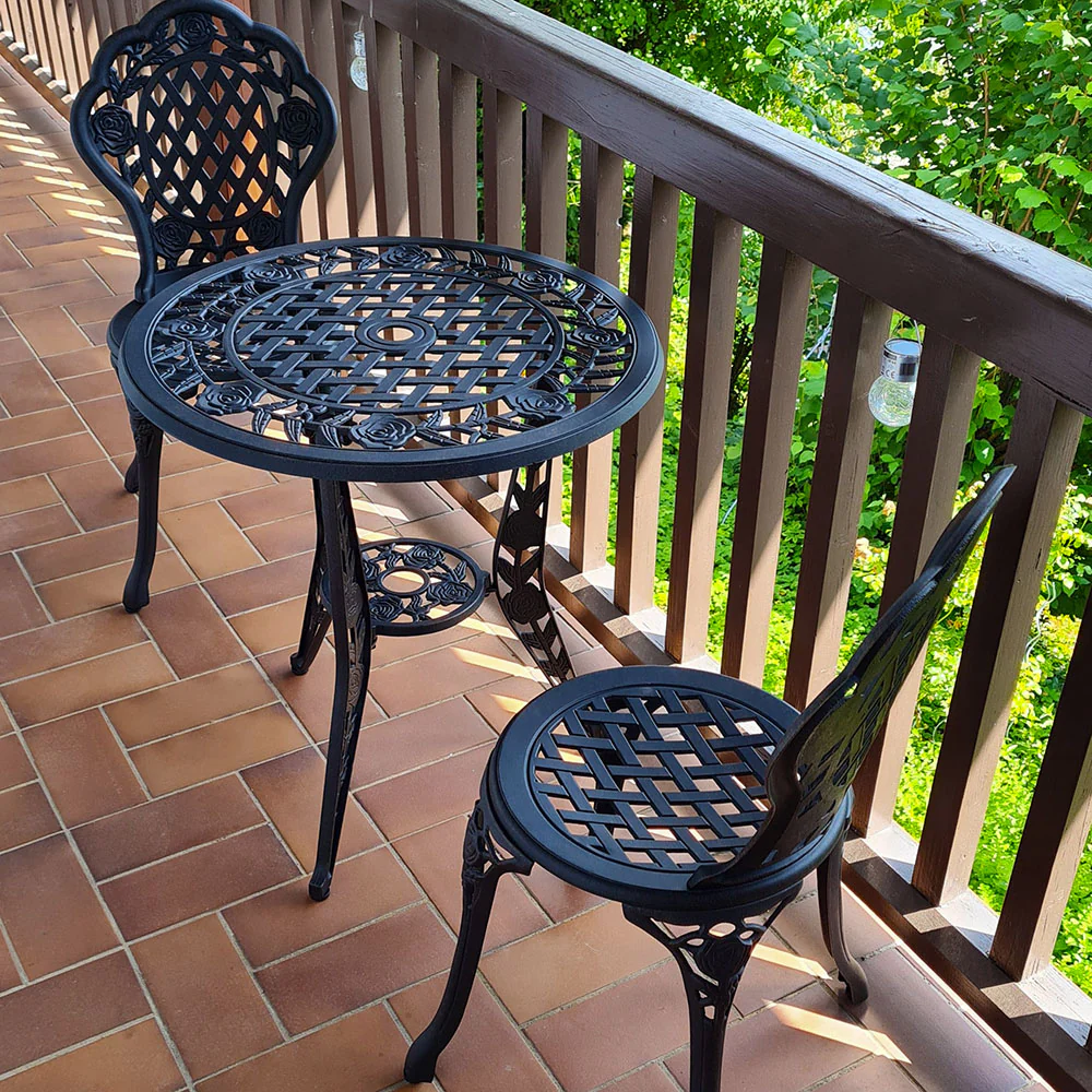 Rose Bistro 2 Seater Set - Antique Bronze - Image 4