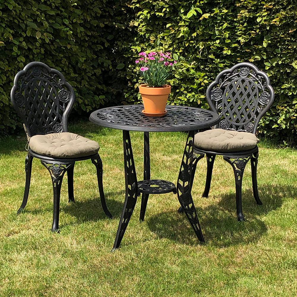Rose Bistro 2 Seater Set - Antique Bronze - Image 6