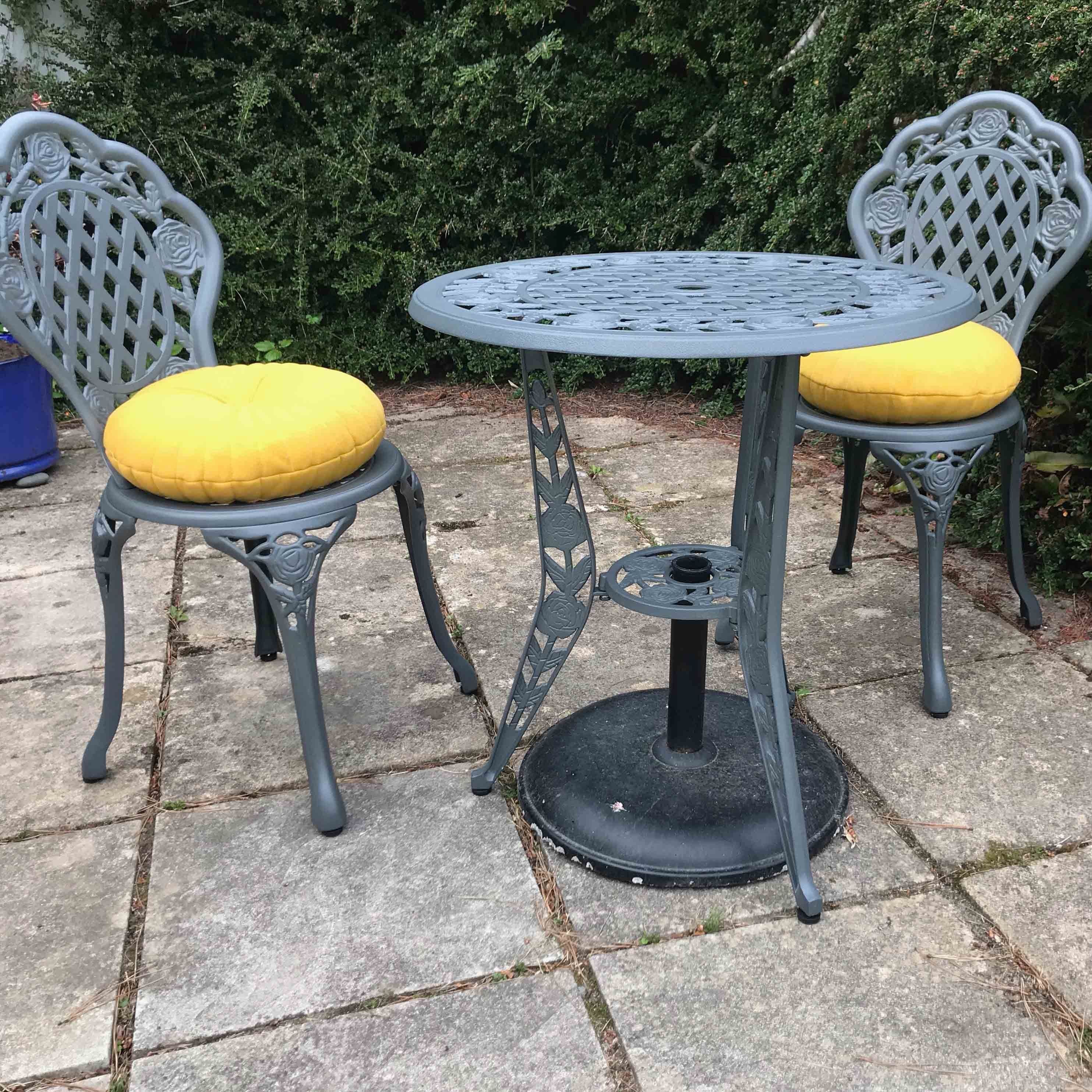 Rose Bistro 2 Seater Set - Slate - Image 10