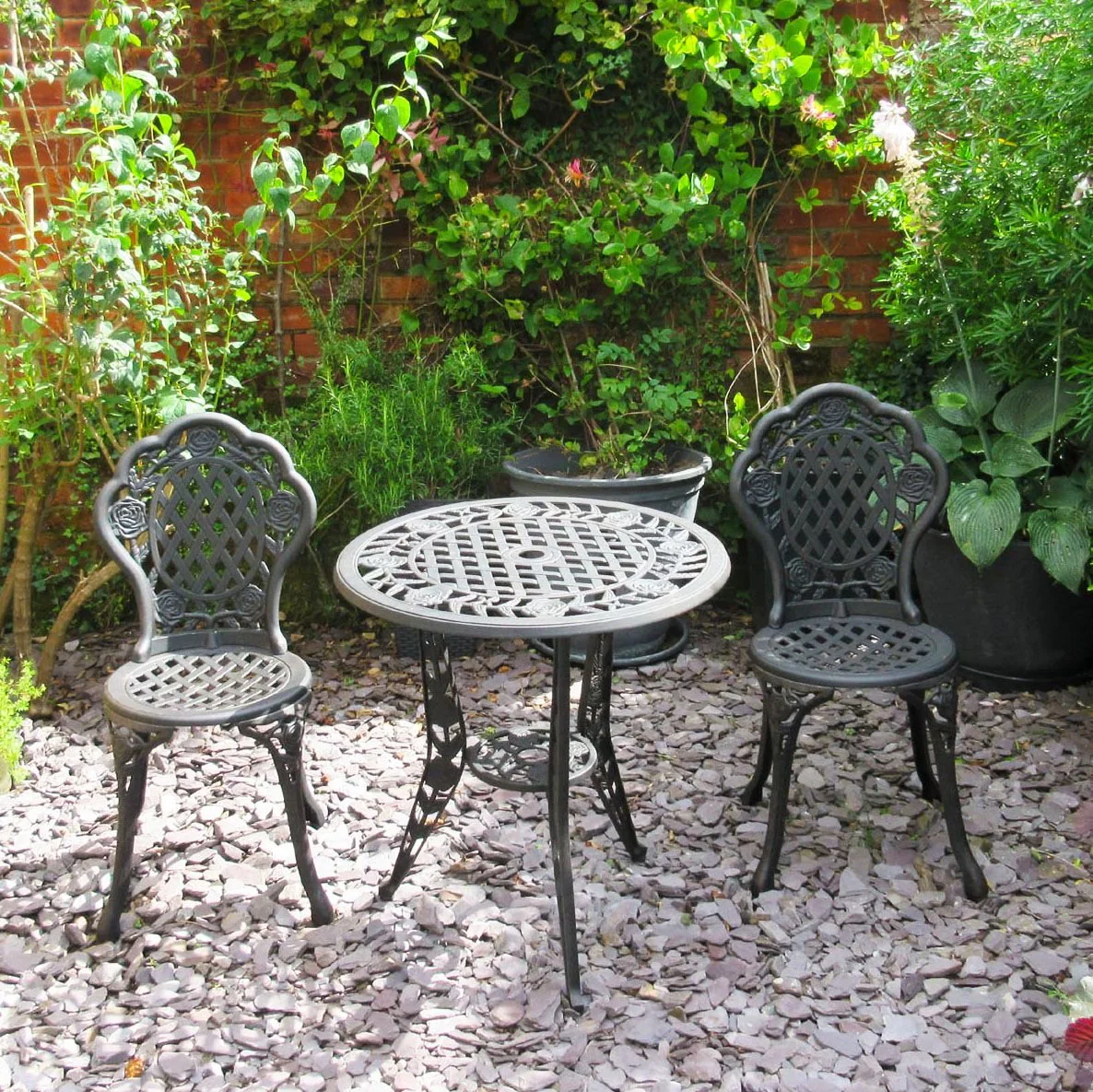 Rose Bistro 2 Seater Set - Slate - Image 3