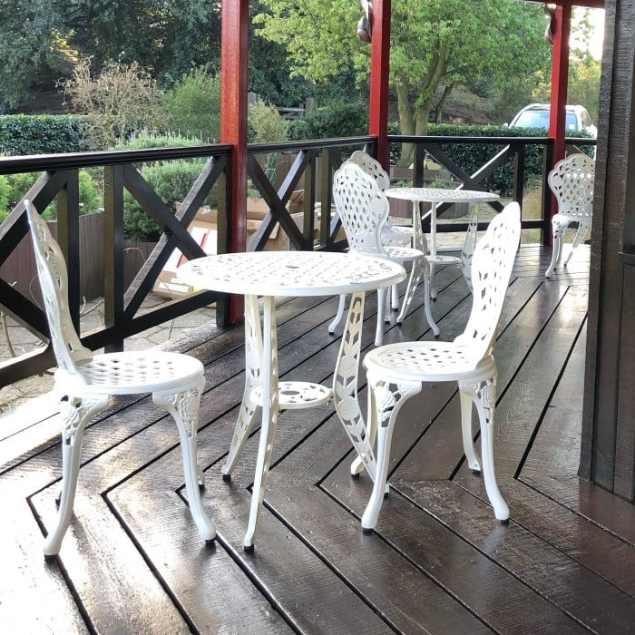 Rose Bistro 2 Seater Set - White - Image 12