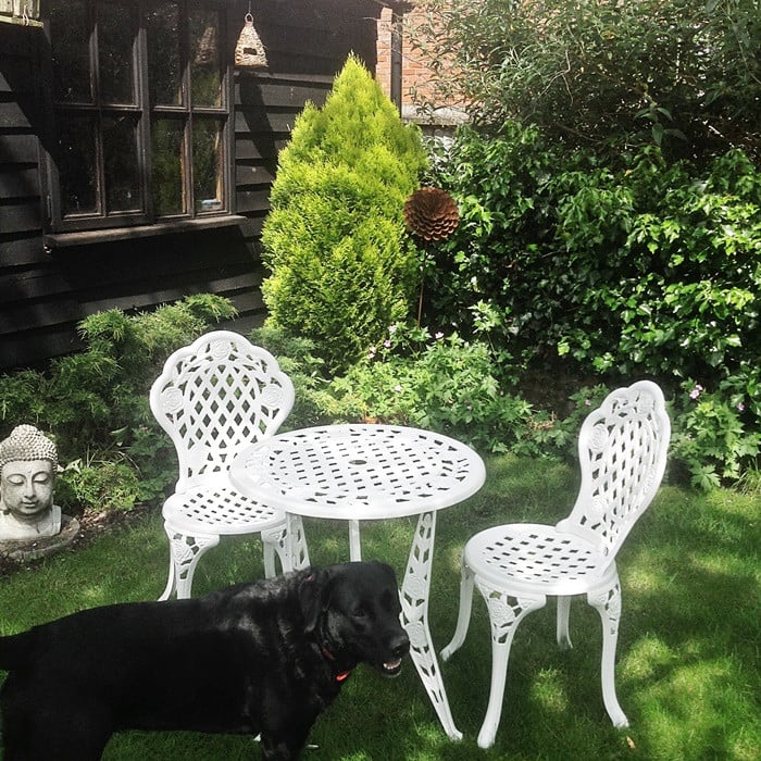 Rose Bistro 2 Seater Set - White - Image 13