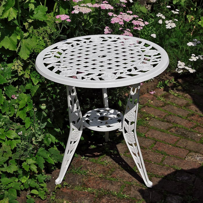 Rose Bistro 2 Seater Set - White - Image 14
