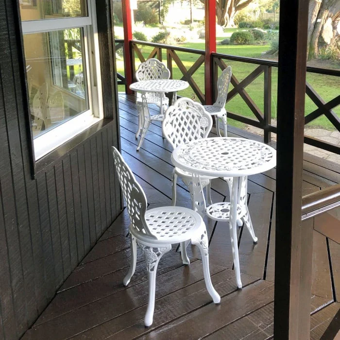 Rose Bistro 2 Seater Set - White - Image 9