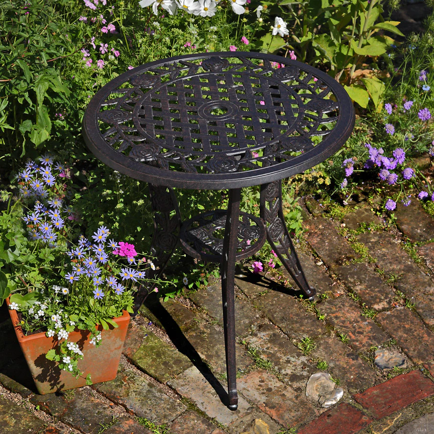 Rose Table 2 Seater Set - Antique Bronze - Image 11