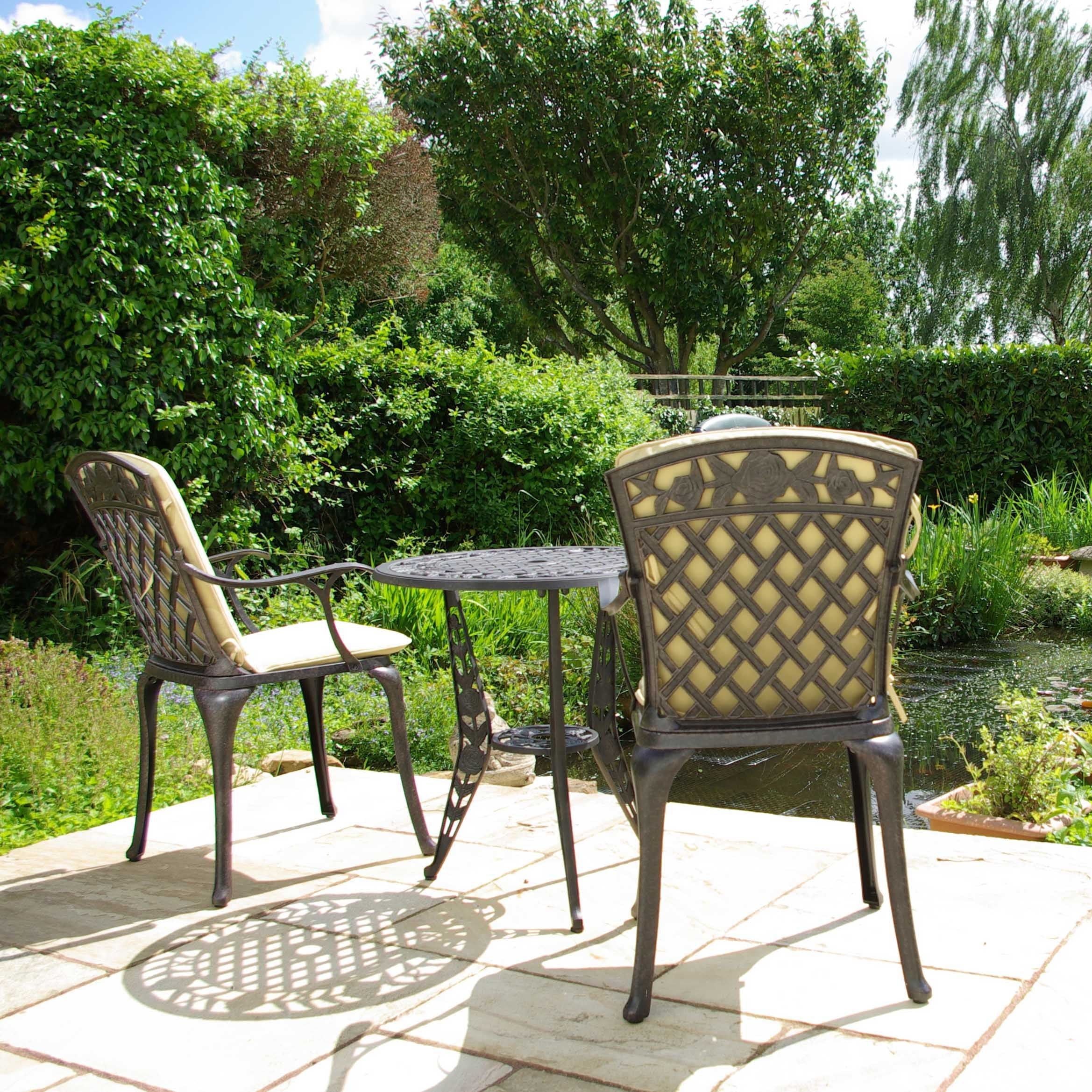 Rose Table 2 Seater Set - Antique Bronze - Image 4