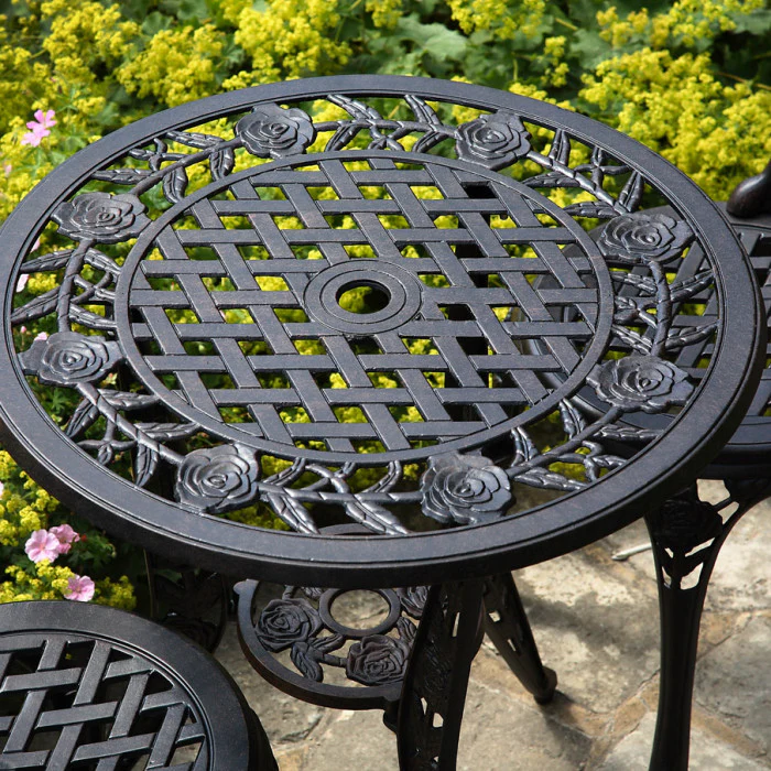 Rose Table 2 Seater Set - Antique Bronze - Image 6