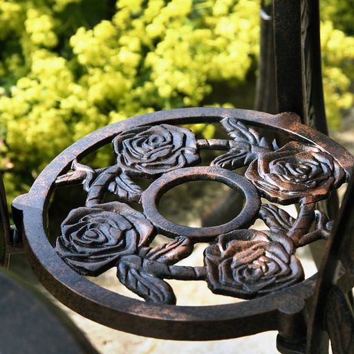 Rose Table 2 Seater Set - Antique Bronze - Image 7