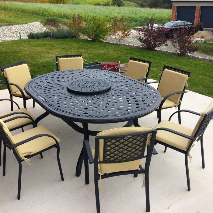 Rosemary Table 10 Seater Set - Antique Bronze - Image 12