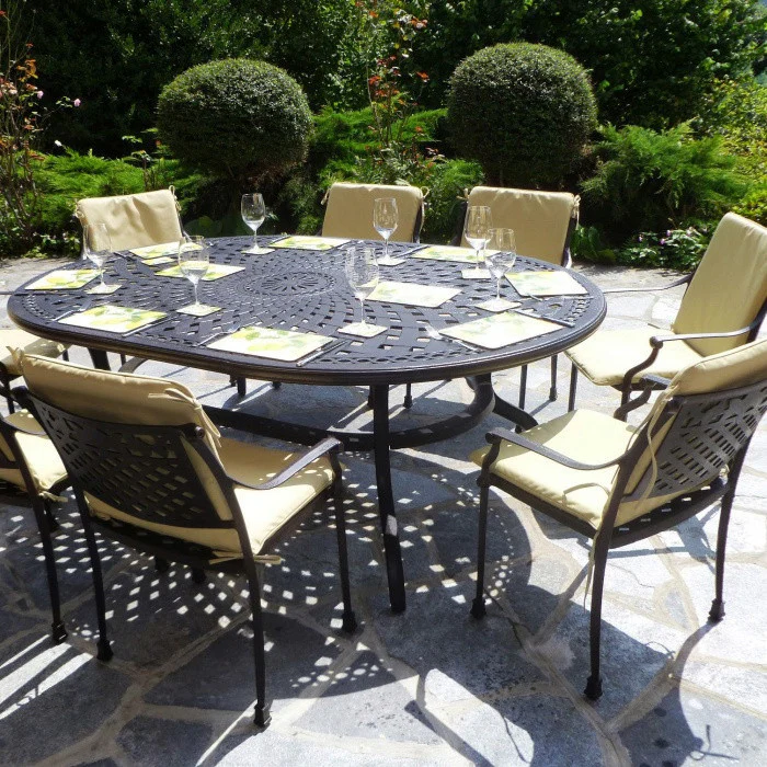 Rosemary Table 10 Seater Set - Antique Bronze - Image 14