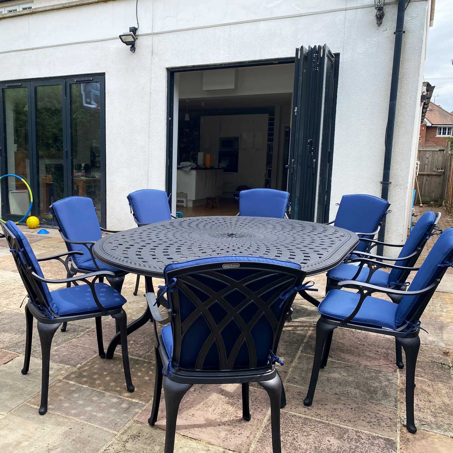 Rosemary Table 10 Seater Set - Antique Bronze - Image 4