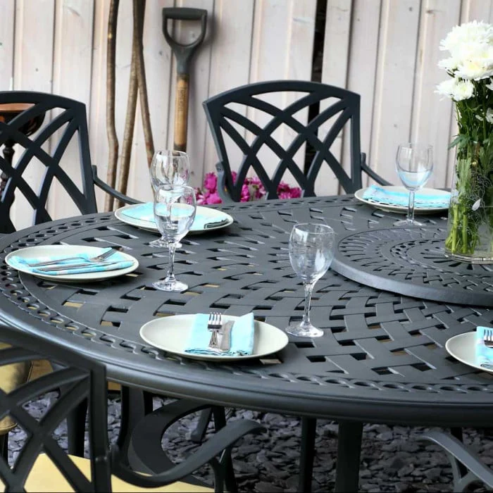 Rosemary Table 10 Seater Set - Slate - Image 10