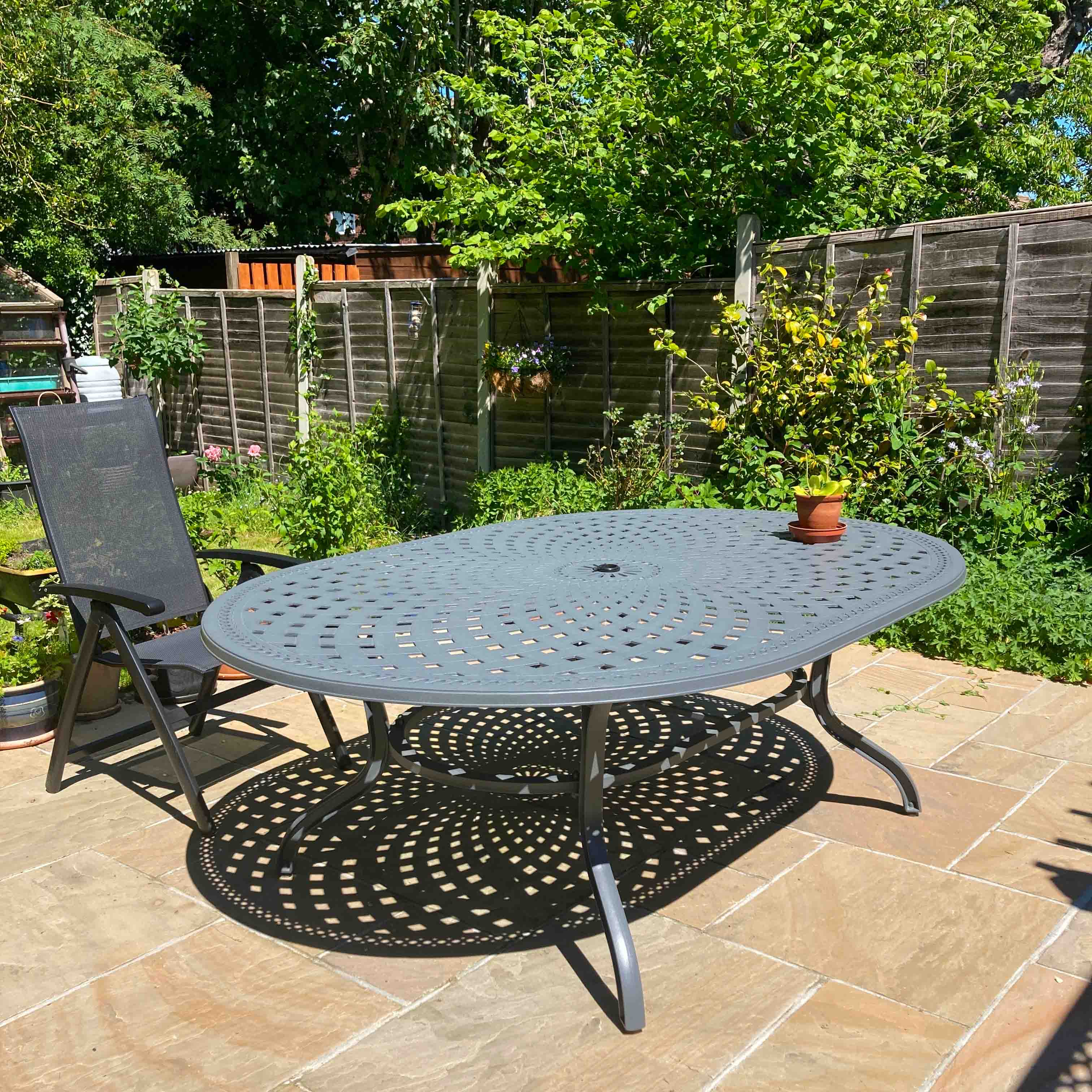 Rosemary Table 10 Seater Set - Slate - Image 5