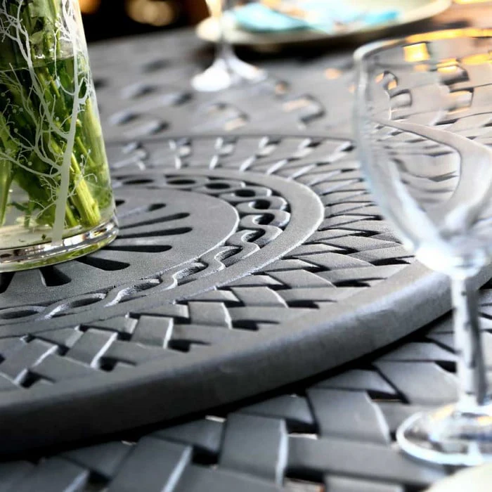Rosemary Table 10 Seater Set - Slate - Image 9