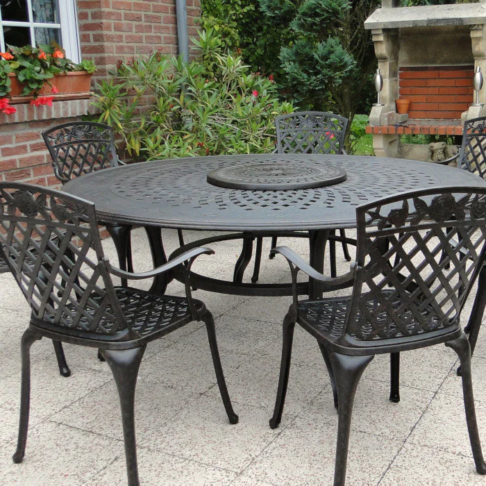 Rosie Table 8 Seater Set - Antique Bronze - Image 13