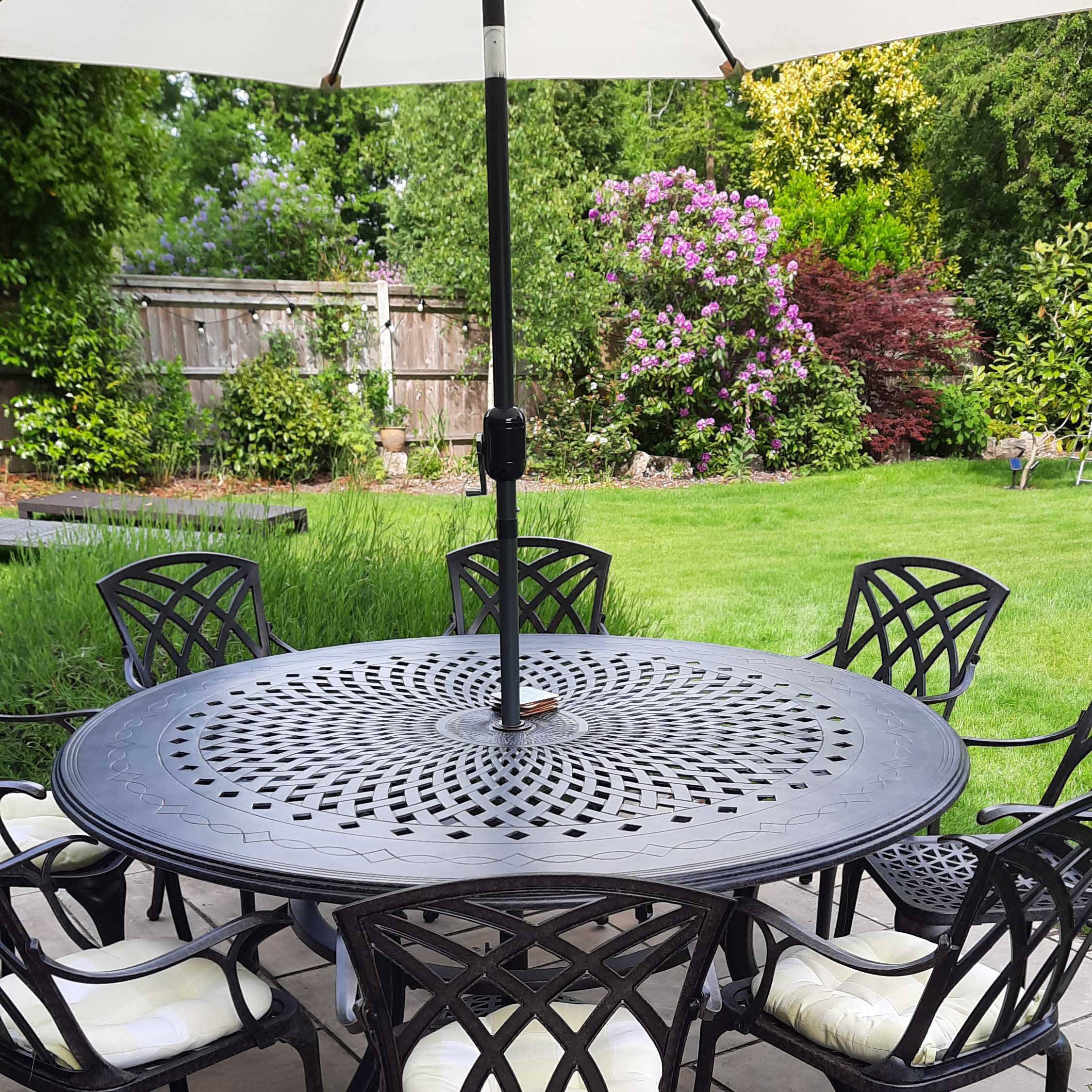 Rosie Table 8 Seater Set - Antique Bronze - Image 4