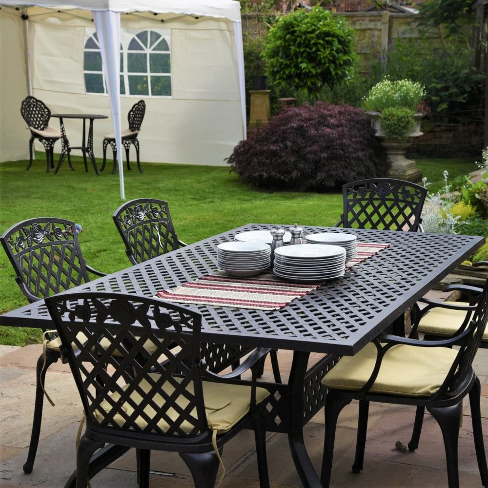 Sophia Table 12 Seater Set - Antique Bronze - Image 3