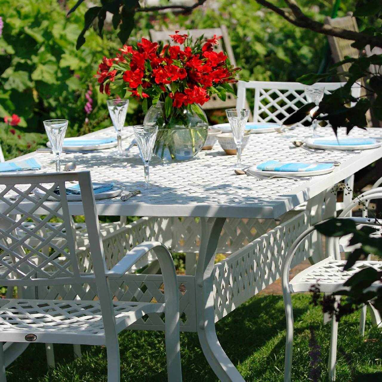 Sophia Table 12 Seater Set - White - Image 3