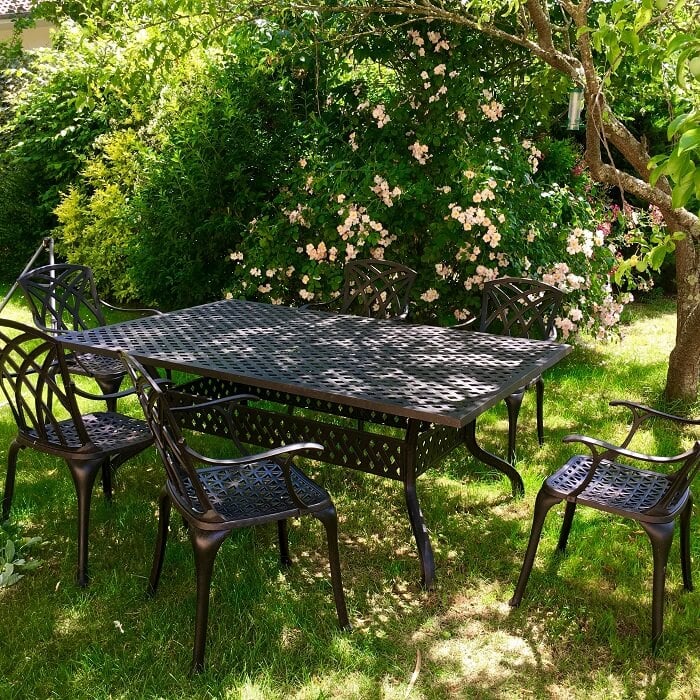 Sophia Table 14 Seater Set - Antique Bronze - Image 10