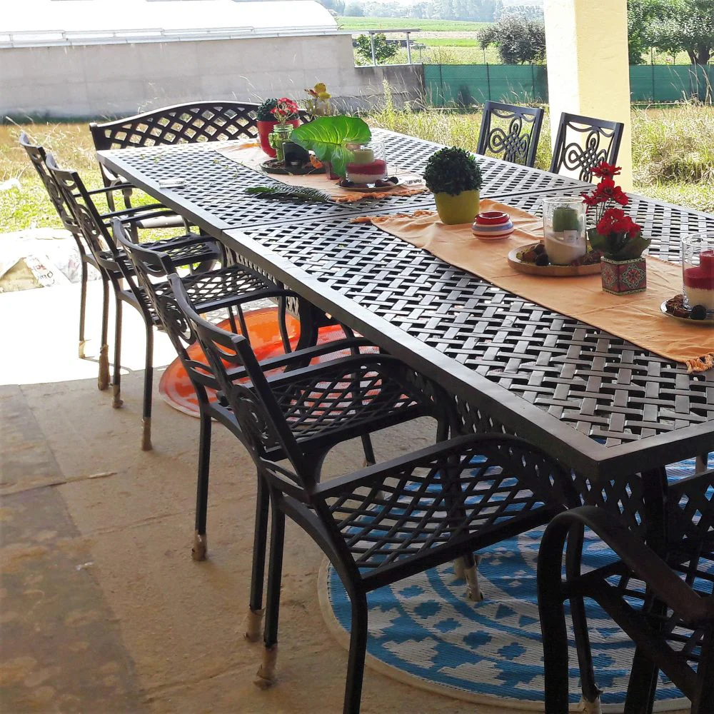 Sophia Table 14 Seater Set - Antique Bronze - Image 4