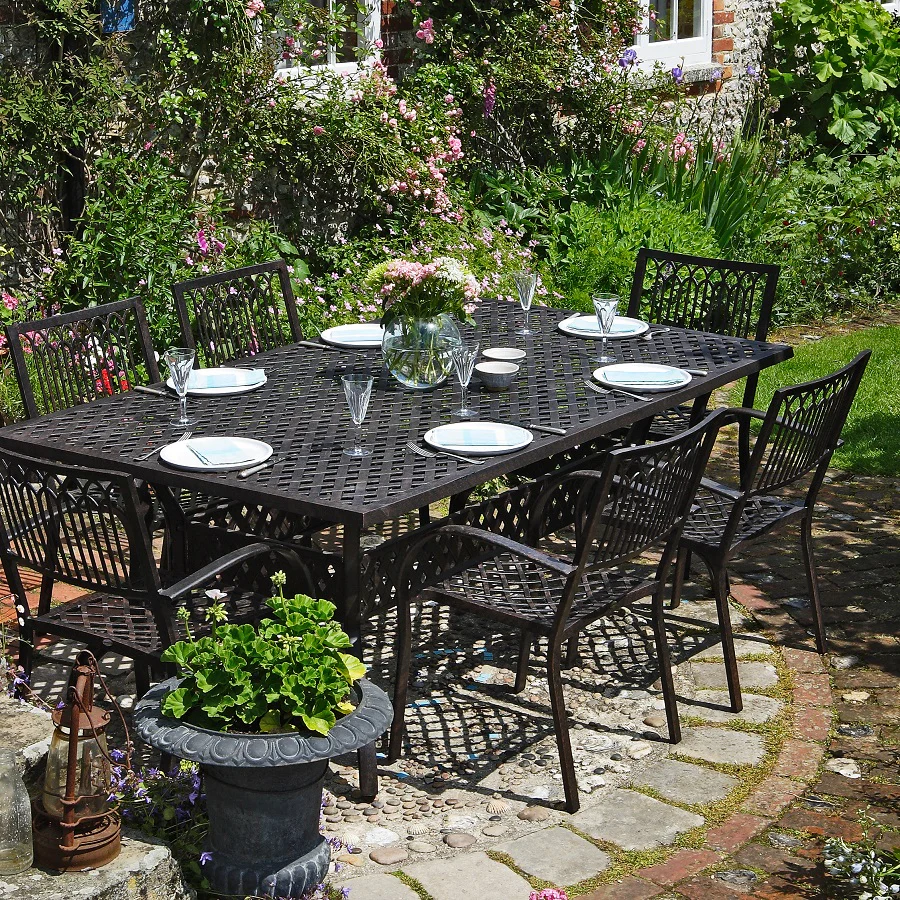Sophia Table 6 Seater Set - Antique Bronze - Image 10