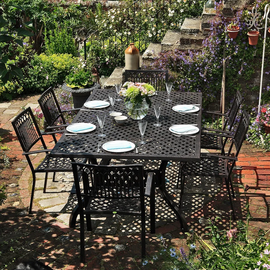 Sophia Table 6 Seater Set - Antique Bronze - Image 12