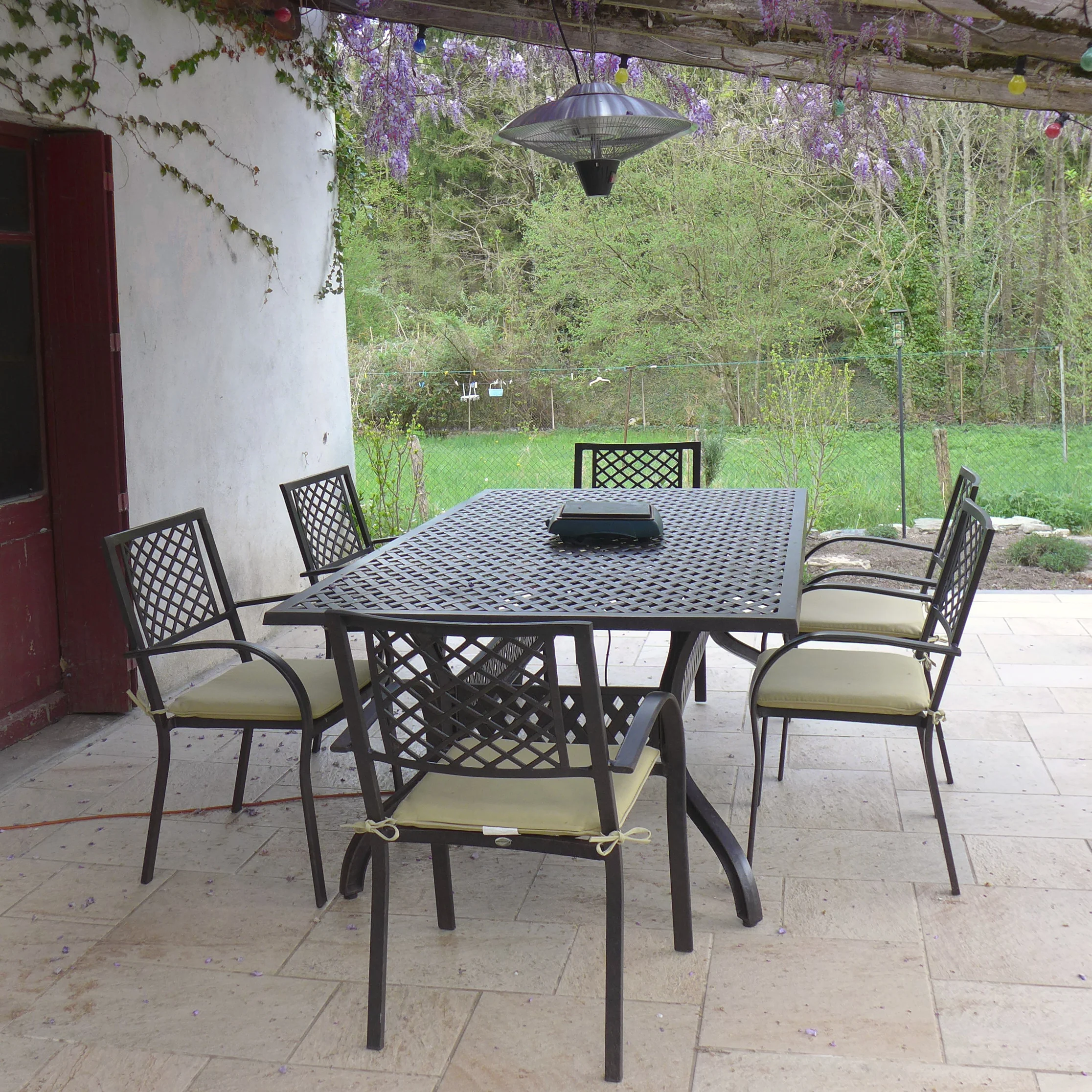 Sophia Table 6 Seater Set - Antique Bronze - Image 14