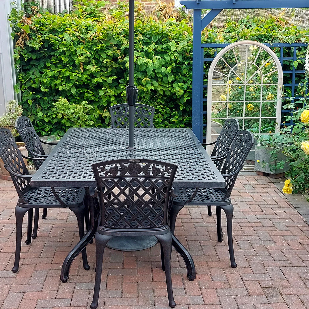 Sophia Table 6 Seater Set - Antique Bronze - Image 6
