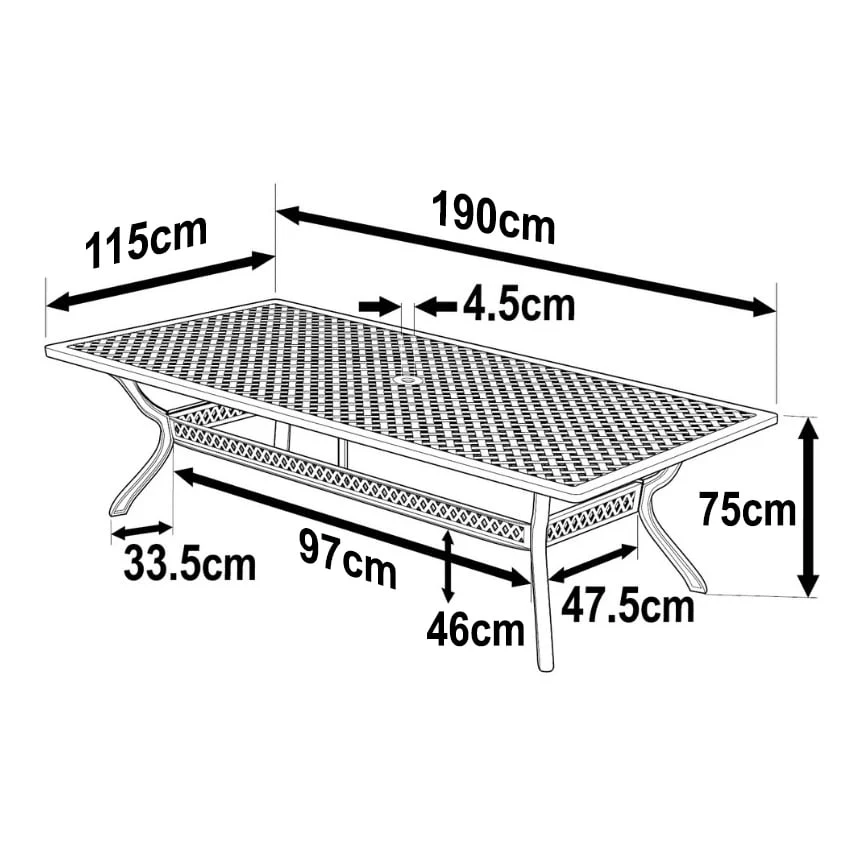 Sophia Table 6 Seater Set - White - Image 11