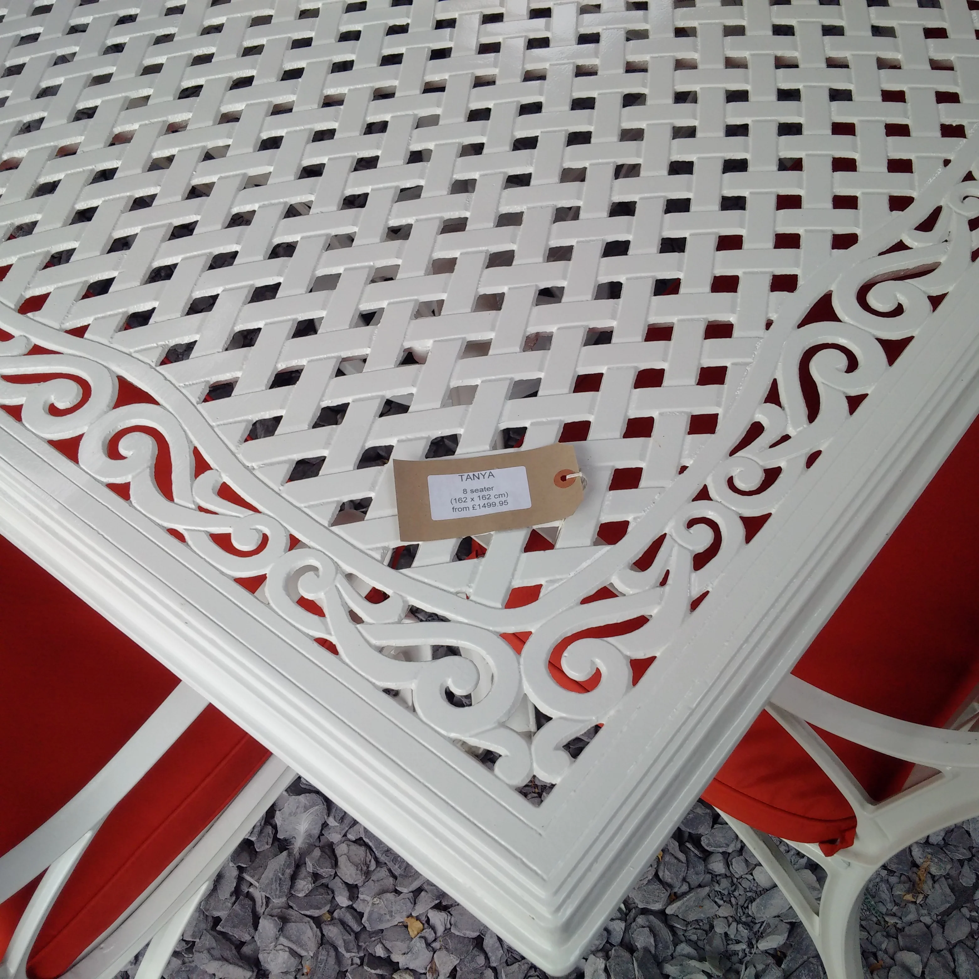 Tanya Table 8 Seater Set - White - Image 9
