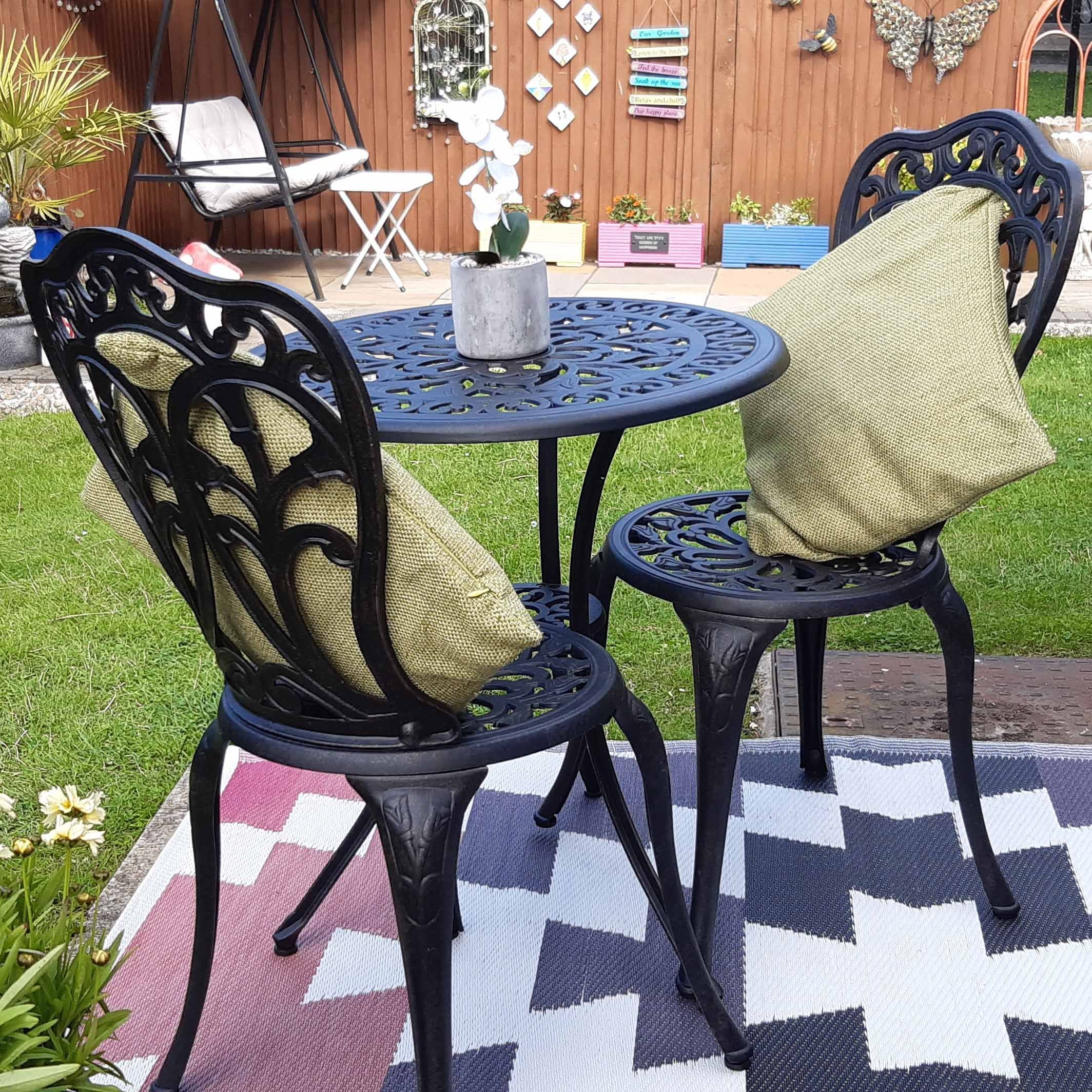 Tulip Bistro 2 Seater Set - Antique Bronze - Image 5