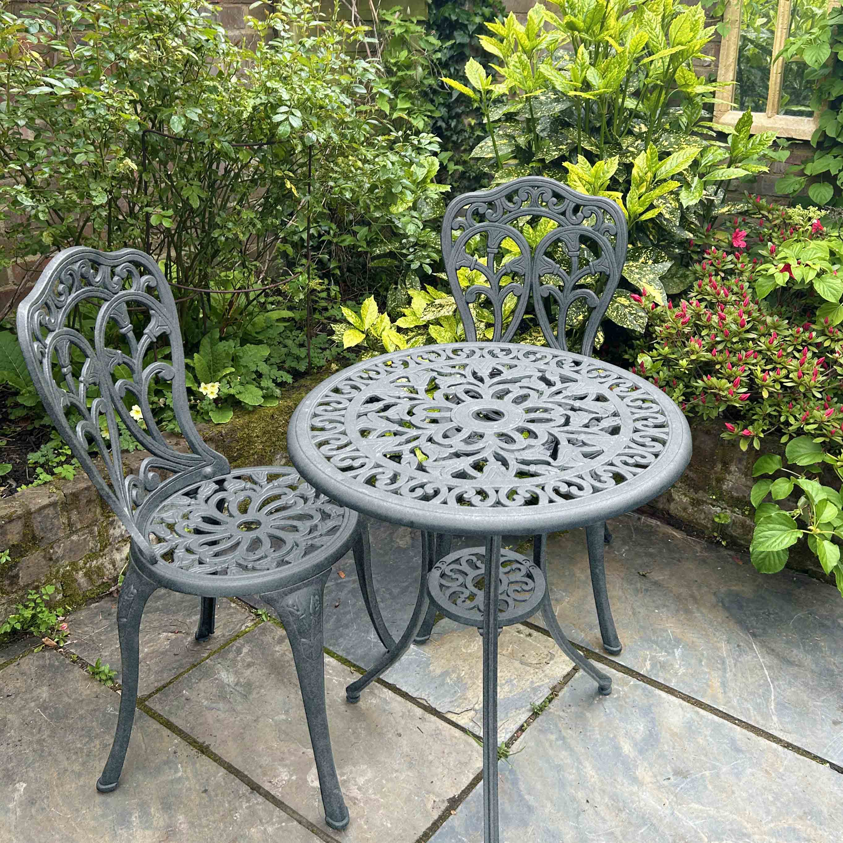 Tulip Bistro 2 Seater Set - Slate - Image 4