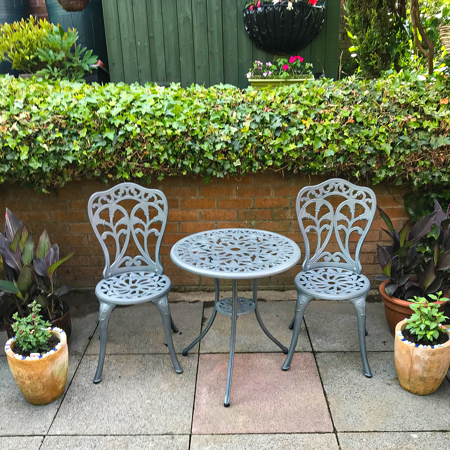Tulip Bistro 2 Seater Set - Slate - Image 6
