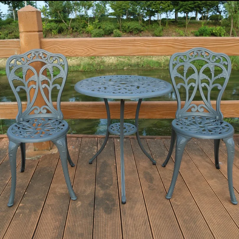Tulip Bistro 2 Seater Set - Slate - Image 9