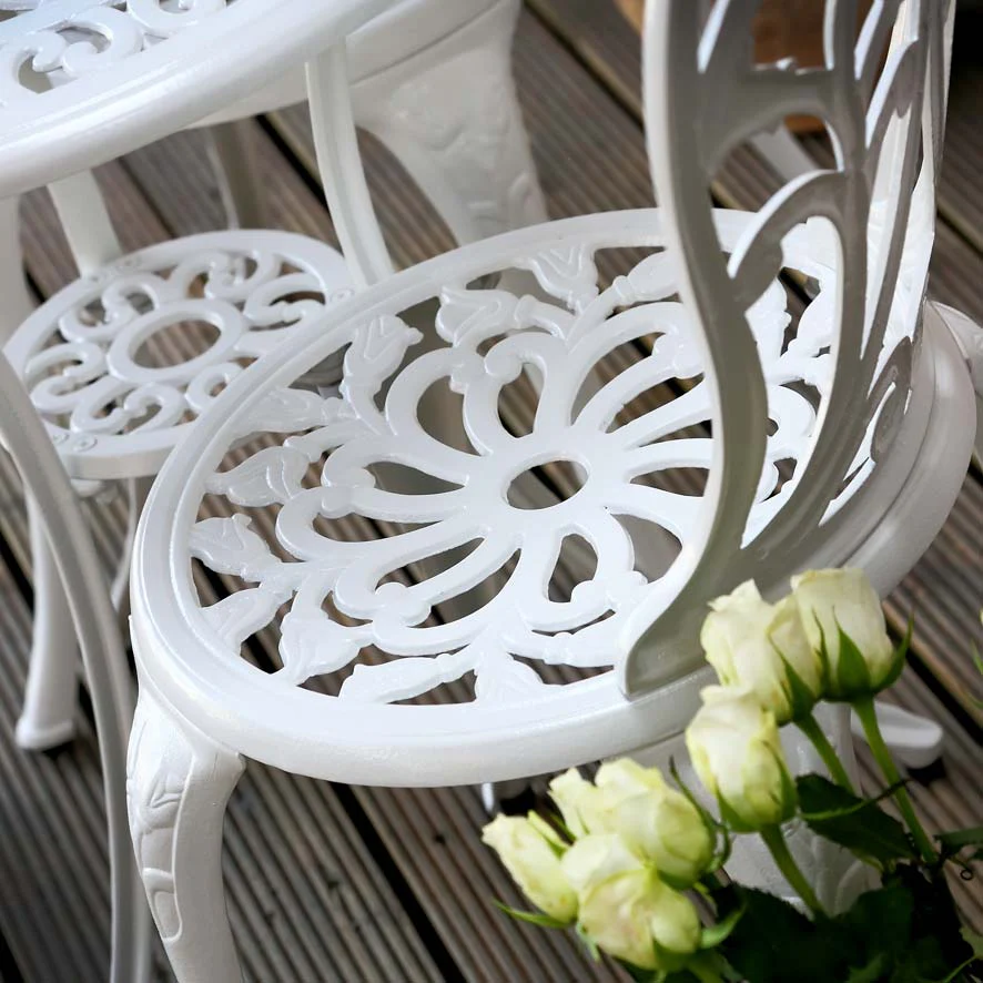 Tulip Bistro 2 Seater Set - White - Image 14