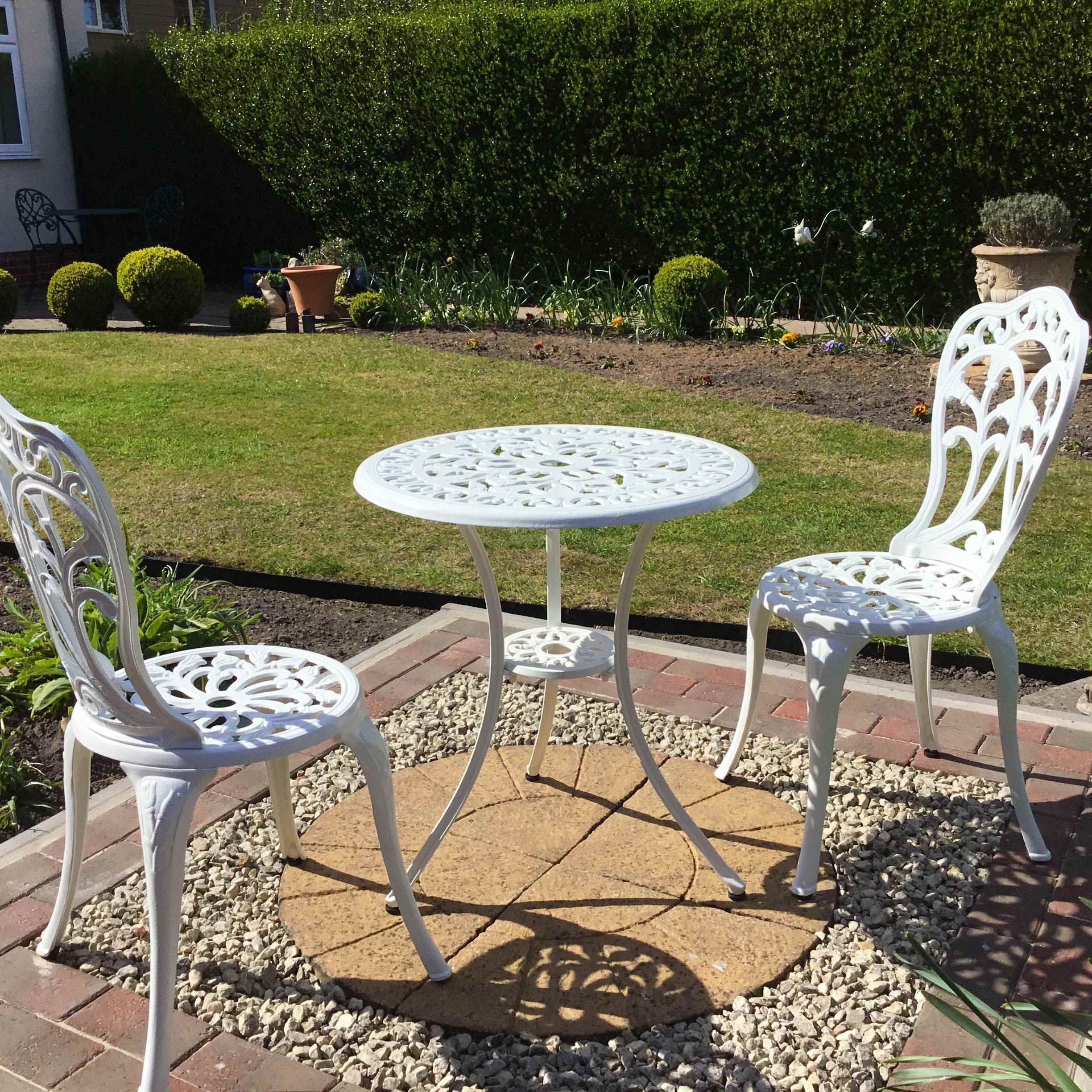 Tulip Bistro 2 Seater Set - White - Image 7