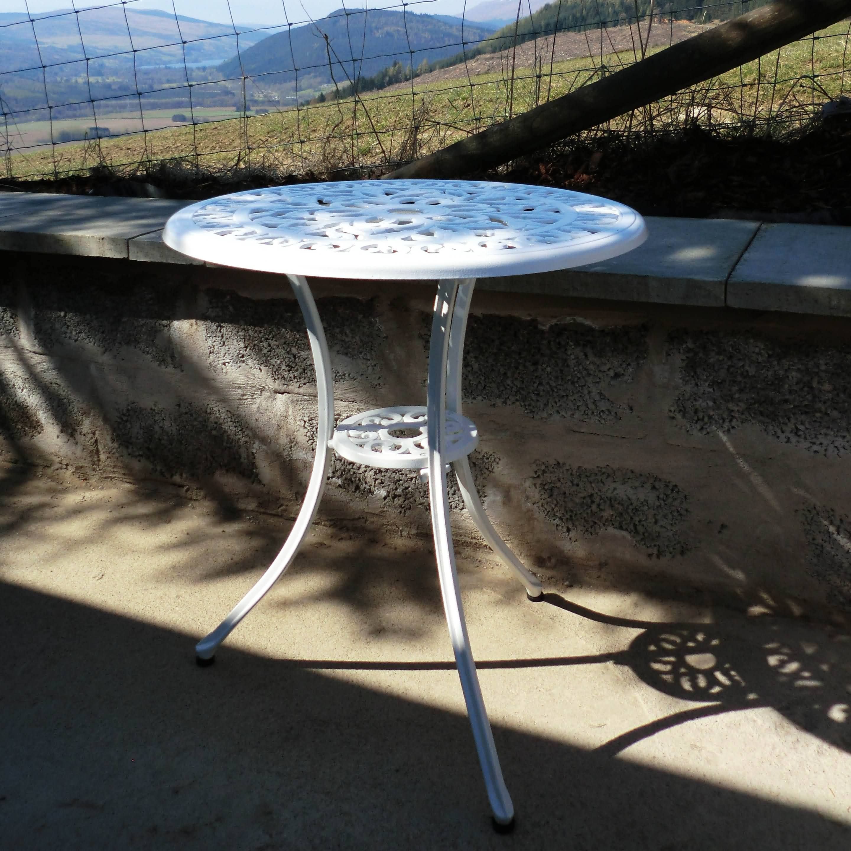 Tulip Bistro Table 2 Seater Set - White - Image 9