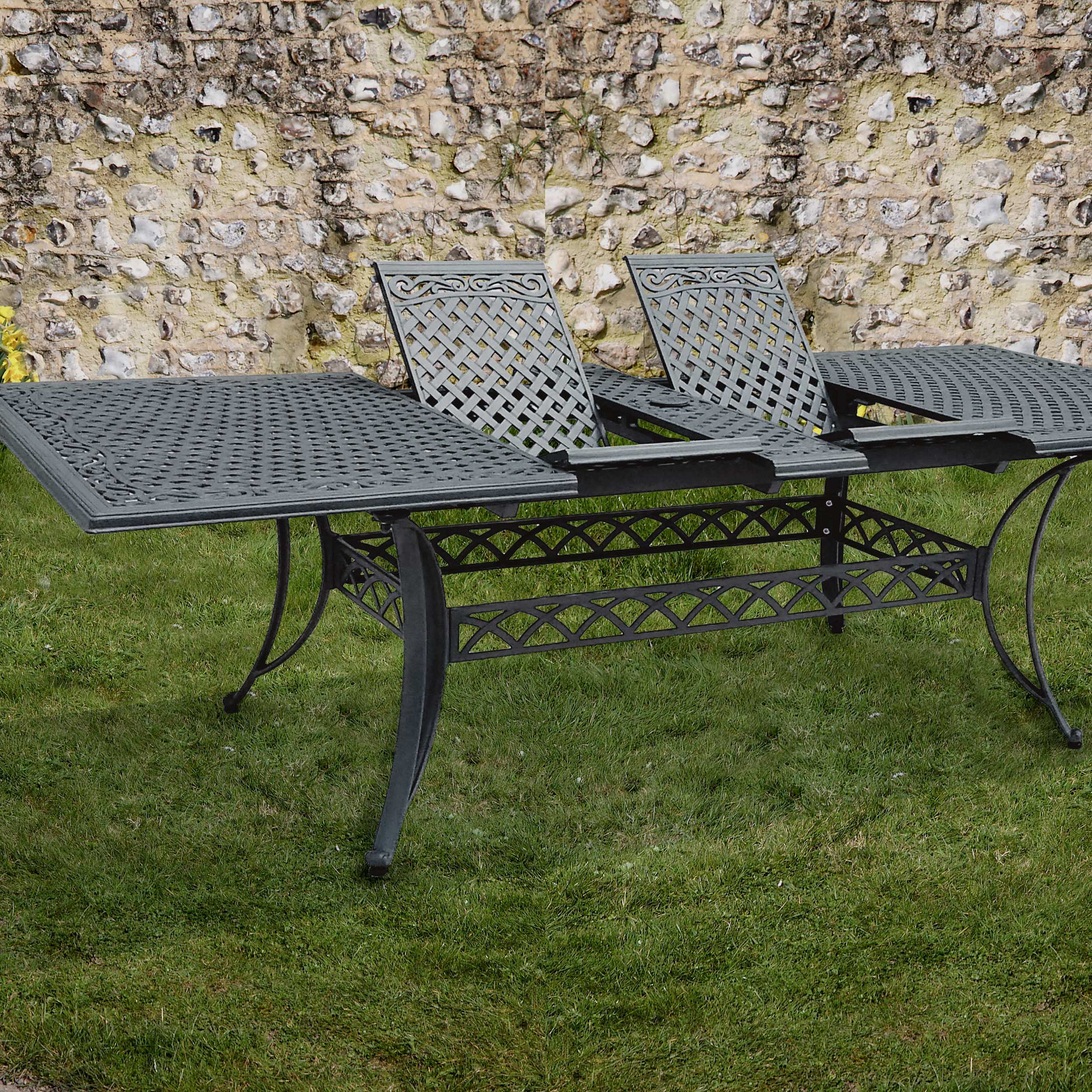 Vanessa Table 10 Seater Set - Slate Grey - Image 7