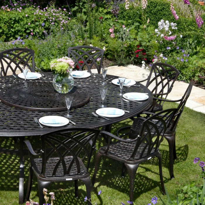 Victoria Table 10 Seater Set - Antique Bronze - Image 12