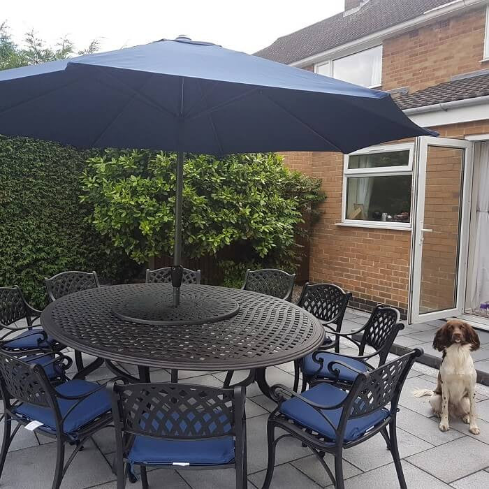 Victoria Table 10 Seater Set - Antique Bronze - Image 16