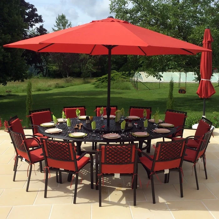 Victoria Table 10 Seater Set - Antique Bronze - Image 8