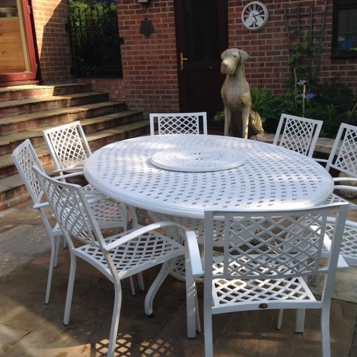 Victoria Table 10 Seater Set - White - Image 3