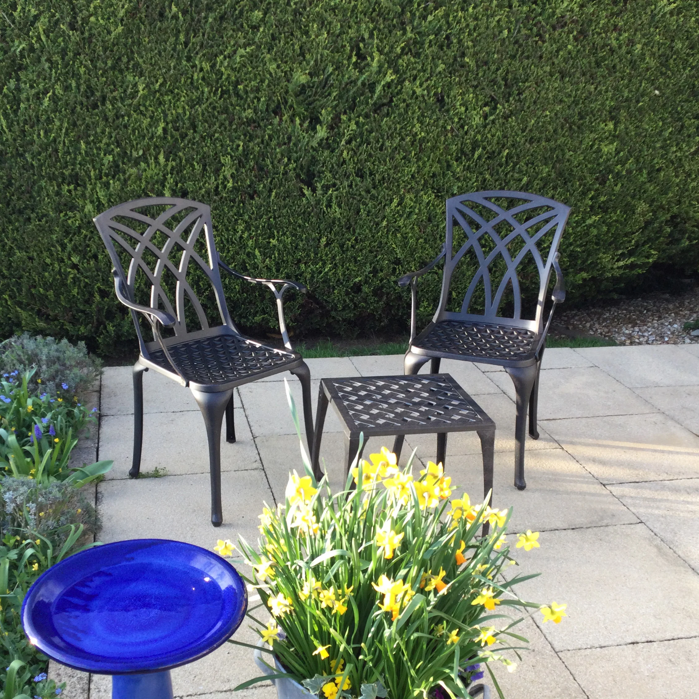 Willow Table 2 Seater Set - Antique Bronze - Image 4